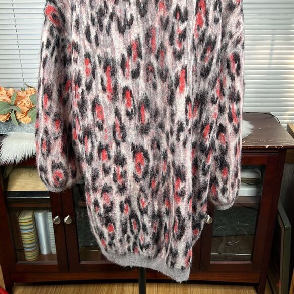 Anthropologie Zoey Leopard Cardigan Sweater Size Large - Picture 10 of 10
